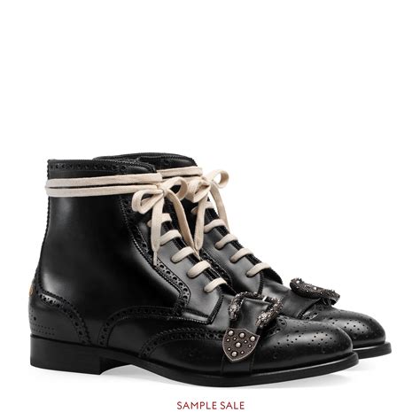 gucci queercore brogue ankle combat boots